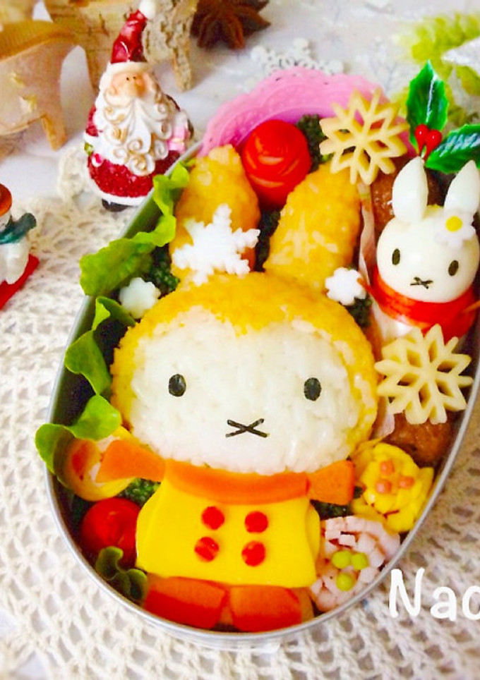 キャラ弁★冬の日のミッフィーちゃん-レシピのメイン写真