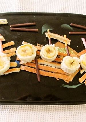 バナナロールのおんぷポッキー-レシピのメイン写真