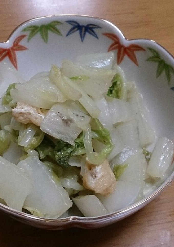 白菜があればこれ！？白菜と油あげ炒め-レシピのメイン写真