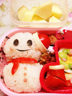 スノーマンXmasキャラ弁-レシピのメイン写真
