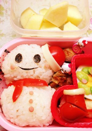 スノーマンXmasキャラ弁-レシピのメイン写真