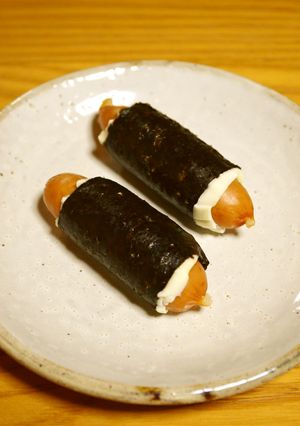 お弁当に！ウインナーのチーズ海苔巻き-レシピのメイン写真