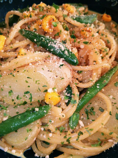♥簡単じゃがいもといんげんの豆乳パスタ♥-レシピのメイン写真