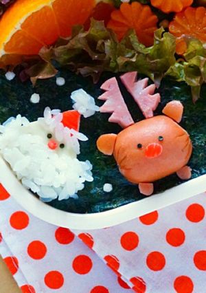 キャラ弁＊一口フランクのトナカイさん♡-レシピのメイン写真