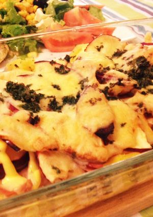 じゃかいもとリンゴのチーズマヨ焼き-レシピのメイン写真