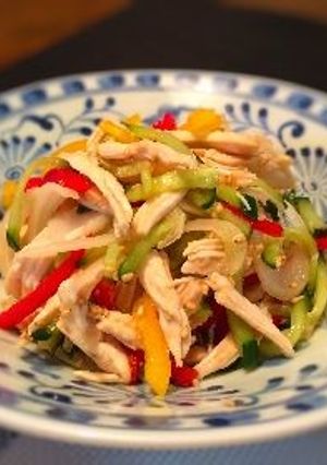 鶏むね肉のごまみそ和え-レシピのメイン写真
