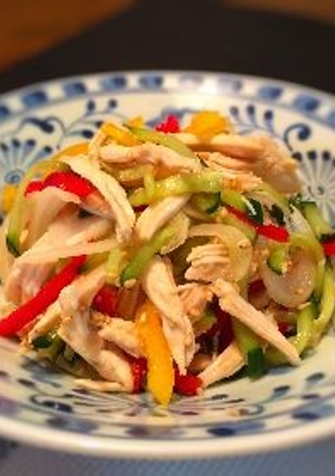 鶏むね肉のごまみそ和え-レシピのメイン写真
