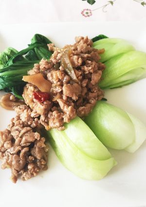 簡単！副菜！チンゲン菜の搾菜肉あんかけ-レシピのメイン写真