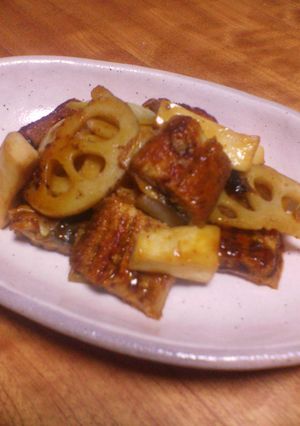 うなぎと蓮根の黒酢炒め★-レシピのメイン写真