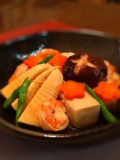 高野豆腐と海老の煮物-レシピのメイン写真