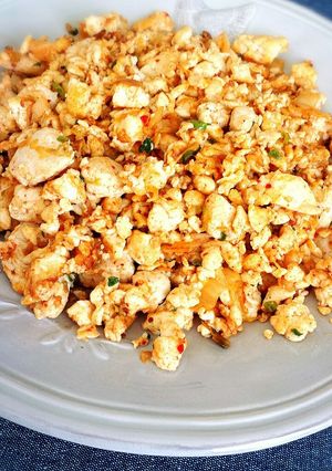 ヘルシー！豆腐でキムチチャーハン-レシピのメイン写真