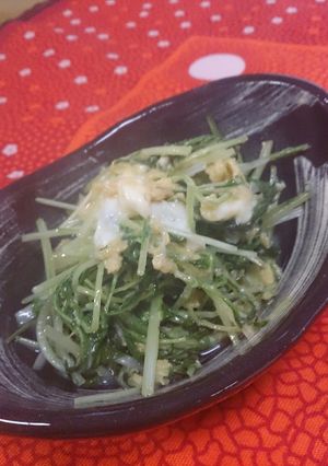 水菜の卵とじ-レシピのメイン写真