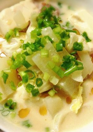 絹ごし豆腐の豆乳鍋_〆は絶品ラーメン！-レシピのメイン写真
