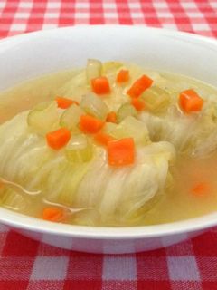 ロール白菜クリームスープ仕立て-レシピのメイン写真