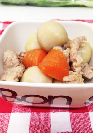 ホッとする味！里芋と豚肉の煮物-レシピのメイン写真