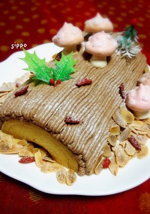 ☆X'mas☆バウムクーヘン・ノエル-レシピのメイン写真