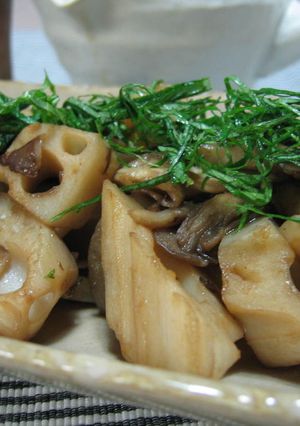 レンコンと舞茸の生姜焼き☆-レシピのメイン写真