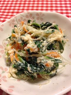 春雨入りほうれん草の白和え-レシピのメイン写真