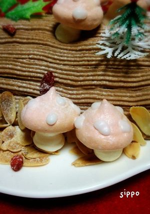 クリスマスケーキに☆メレンゲきのこさん-レシピのメイン写真