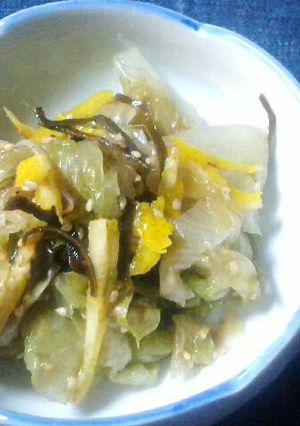 丸ごとレタス【柚子と刻み昆布で】-レシピのメイン写真