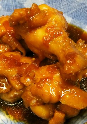 超簡単♪鶏手羽のオレンジ醤油煮込み-レシピのメイン写真