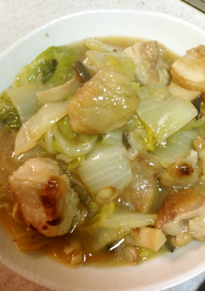 鶏肉と白菜の焼き蒸し煮-レシピのメイン写真