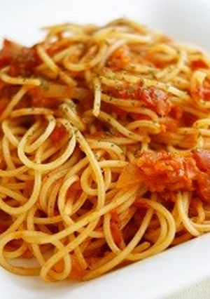 自宅で簡単！基本の味　トマトパスタ-レシピのメイン写真