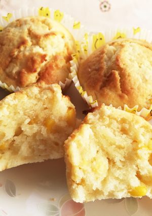 簡単！朝食にも！チーズ&コーンマフィン-レシピのメイン写真