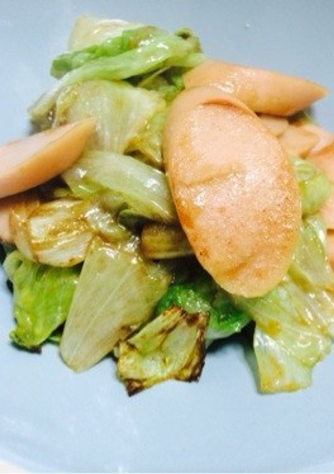 簡単♬レタスと魚肉ソーセージの炒めもの-レシピのメイン写真