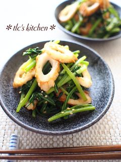 *春菊とちくわのバター醤油炒め*-レシピのメイン写真