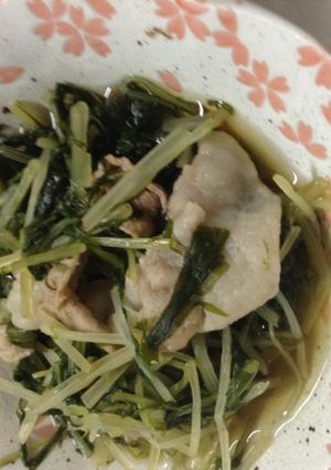 もう一品！豚とみずなのハリハリ煮-レシピのメイン写真