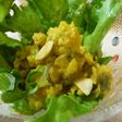皮ごとかぼちゃサラダ♪塩昆布&アーモンド