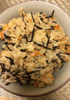 煮物リメイク 煮汁で炊き込みご飯-レシピのメイン写真