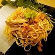 舞茸とベーコンの和風バター醤油パスタ