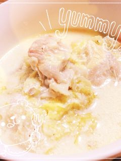 白菜と鶏もものミルク煮-レシピのメイン写真