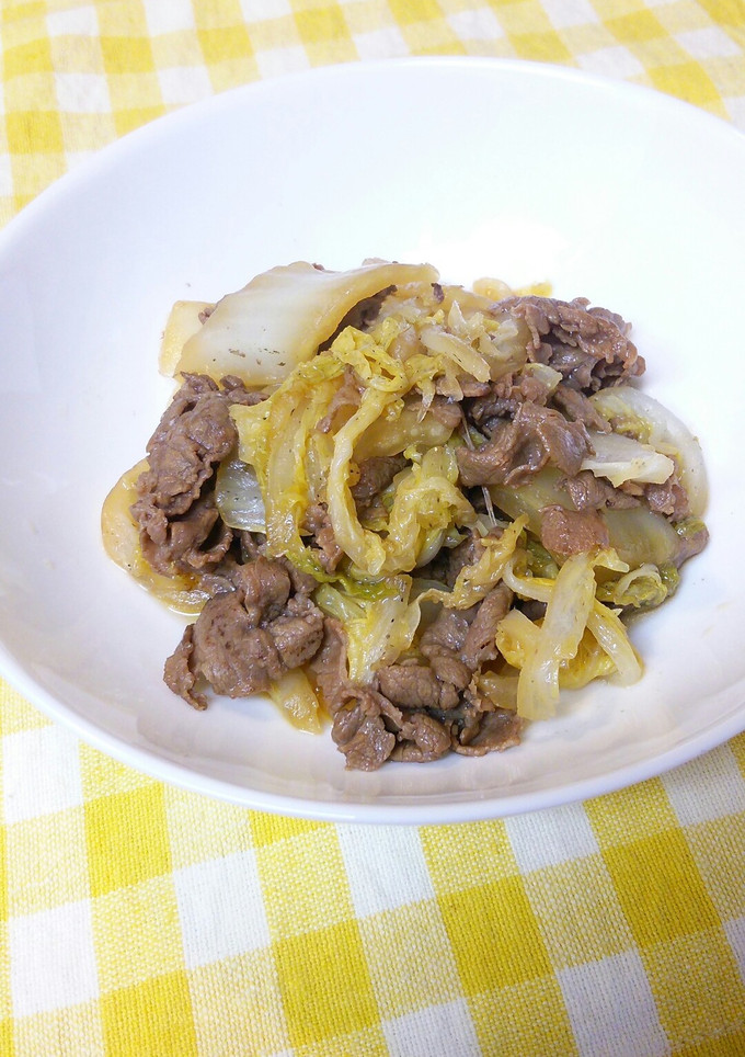 ～すき焼き風？白菜と牛肉のたいたん～-レシピのメイン写真