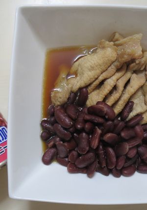 ＜メモ＞ レッドキドニーと豚ロースの煮-レシピのメイン写真