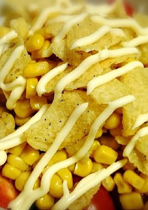 堅あげポテト乗せ簡単サラダ-レシピのメイン写真