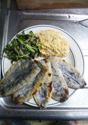 ３月１３日晩飯【イワシのタルタル添え】-レシピのメイン写真