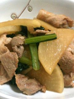 簡単☆大根と豚肉の照り炒め煮-レシピのメイン写真