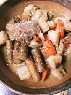 牛すじ肉のゴボウ入り土手焼き-レシピのメイン写真