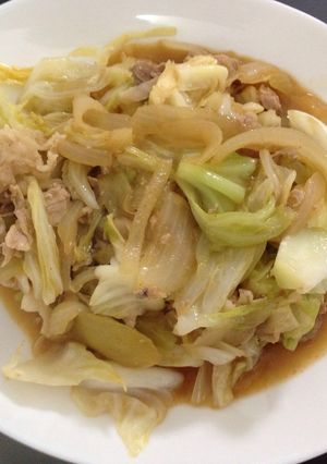 簡単！豚肉とキャベツのニンニク味噌炒め-レシピのメイン写真