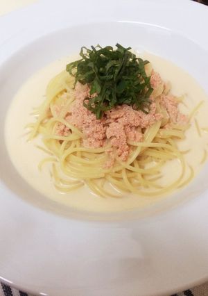 明太子クリームスープスパゲティ-レシピのメイン写真