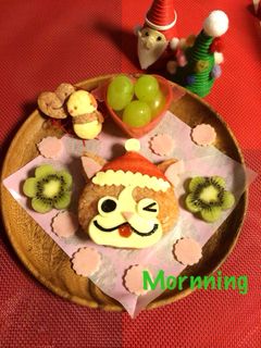 キャラ弁妖怪ウォッチ サンタ ジバニャン-レシピのメイン写真