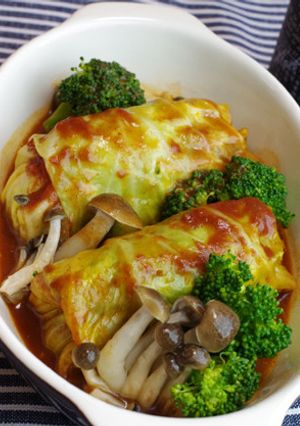 餅入り♪レンジでロールキャベツ-レシピのメイン写真