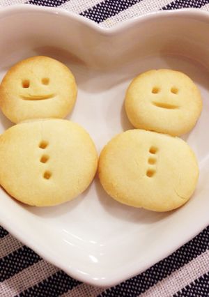 簡単かわいい！米粉の雪だるまクッキー-レシピのメイン写真
