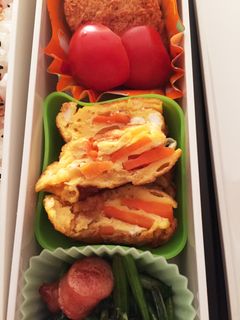 厚焼き玉子に人参をアレンジ♪お弁当用-レシピのメイン写真
