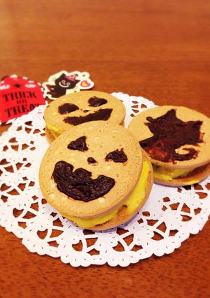 簡単！かぼちゃアイスのクッキーサンド-レシピのメイン写真