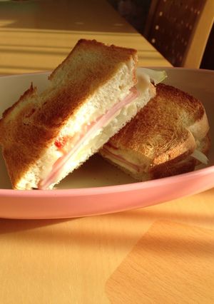 玉ねぎたっぷりハムチーズホットサンド-レシピのメイン写真