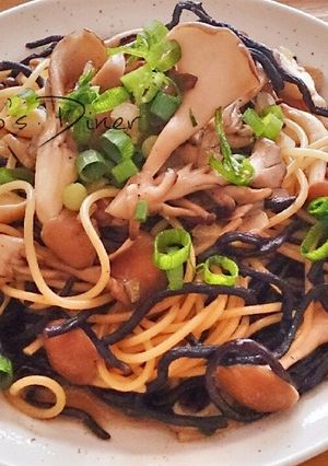 ひじきパスタ＊和風きのこバター-レシピのメイン写真